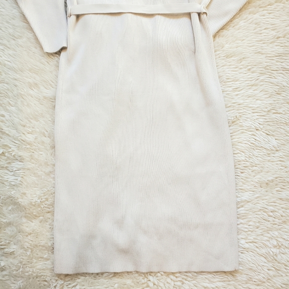 Zara Ribbed Knit Coat M Cream NWT - Picture 14 of 14